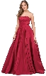 Strapless Puffy Skirt Long Prom Dress with Lace-up Corset