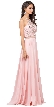 A-line Rhinestones Bodice Sheer Waist Long Prom Dress — in Blush