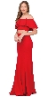Off-shoulder Flounce Top Two Piece Long Prom Dress