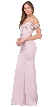 Rhinestones Bust Hanging Sleeves Long Prom Dress. — in an alternative image