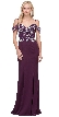 Rhinestones Bust Hanging Sleeves Long Prom Dress.