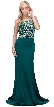 Bejeweled Bodice Round Neck Sleeveless Long Prom Dress