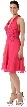 Shirred Chiffon Halter Neck Party Dress