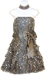 Strapless Sequin Bubble Party Dress — in Silver color alternative picture