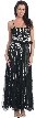 Two Tone Print Long Formal Prom Dress