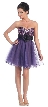 Strapless Flowered Waistline Sequin Party Dress