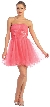 English Net Short Prom Dress With Flowered Waistline