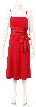 Spaghetti Ribbon Bow Formal Party Dress — in Red