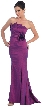 Strapless Long Figure Hugging Formal Dress with Train — in Purple