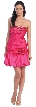 Short Shirred Bubble Homecoming Dress