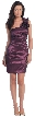 Single Shoulder Form FittingRuched Party Dress — in Eggplant