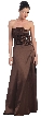 Full Length Pleated Bodice Evening Dress