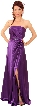 Strapless Goddess Wrap Formal Gown