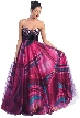 Multi Colored Flared Formal Prom Gown