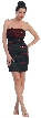 Strapless Bandage Style Sequin Short Party Dress  — in Black/Red