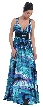 Empire Style Multi Color Full Length Formal Dress