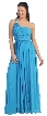 One Shoulder Long Formal Dress with Pleated Bodice