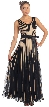 V-Neck Sleeveless Mesh Long Formal MOB Dress with Satin Bow