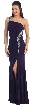 One Shoulder Prom Dress with Beaded Straps & High Slit