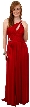 Single Shoulder Shirred Brooch Formal Prom Dress — in Red