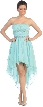 Elegant High-Low Prom Dress with Asymmetrical Hem — in Mint