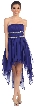 Elegant High-Low Prom Dress with Asymmetrical Hem — in Purple