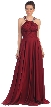 Scoop Neck Floor Length Formal Prom Dress with Racer Back
