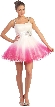 Beaded Straps & Waist Mesh Short Party Dress — in Fuchsia