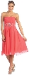 Strapless Empire Cut Knee Length Bridesmaid Party Dress