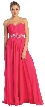 Strapless Basket-Weave Bust Floor Length Formal Prom Dress — in Fuchsia