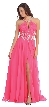 Halter Neck Rhinestone Waist Long Formal Prom Dress