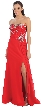 Strapless Rhinestones Bust Long Formal Prom Dress