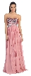 Strapless Sequins Bust Floor Length Formal Prom Dress — in Dusty Rose