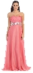 Strapless Weave Design Long Formal Evening Prom Dress