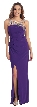 Round Chunky Jewels Neck Long Formal Evening Prom Dress