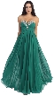 Strapless Rhinestone Bust Long Formal Prom Dress — in Hunter Green