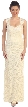 Floral Lace Cutout Back Long Formal Prom Dress — in Ivory