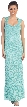 Floral Lace Cutout Back Long Formal Prom Dress