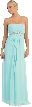 Strapless Pleated Bust with Stones Formal Bridesmaid Dress — in Mint