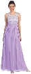 Round Neck Lace Bodice Long Formal Bridesmaid Dress