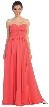 Strapless Twist Knot Bust Formal Bridesmaid Dress — in Coral