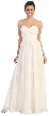 Strapless Twist Knot Bust Formal Bridesmaid Dress — in Ivory