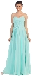 Strapless Twist Knot Bust Formal Bridesmaid Dress — in Mint