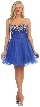 Strapless Beaded Bodice Short Tulle Party Prom Dress