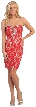 Bejeweled Bust Strapless Short Prom Party Dress In Lace