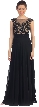 Floral Lace Bust Long Formal Prom Dress with Cutout Back