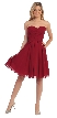 Strapless Pleated Knot Bust Short  Bridesmaid Party Dress