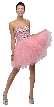Strapless Bejeweled Bodice Short Tulle Prom Party Dress