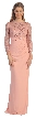 Bateau Neck Sequins Bodice Long Formal MOB Dress