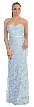 Strapless Sweetheart Neck Long Lace Formal Bridesmaid Dress — in Aqua
